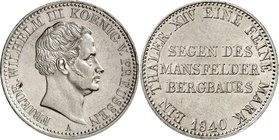 Preussen. 
Friedrich Wilhelm III. (1797-)1806-1840. Taler 1840 Ausbeute Mansfeld. AKS&nbsp; 18, J.&nbsp; 63, Th.&nbsp; 251, Neum.&nbsp; 70. . 

vz