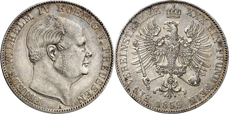 Preussen. 
Friedrich Wilhelm IV. 1840-1861. Vereinstaler 1859&nbsp;A. AKS&nbsp;...