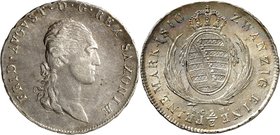 Sachsen, Königreich. 
Friedrich August I. (1763-)1806-1827. 2/3 Taler (1/2 Konv.-Taler) 1810 S.G.-H. AKS&nbsp; 32, J.&nbsp; 11. . 

vz-St