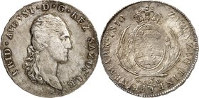 Sachsen, Königreich. 
Friedrich August I. (1763-)1806-1827. 2/3 Taler (1/2 Konv.-Taler) 1810 S.G.-H. AKS&nbsp; 32, J.&nbsp; 11. . 

vz-