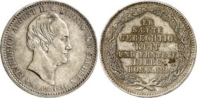 Sachsen, Königreich. 
Friedrich August II. 1836-1854. 1/3 Taler 1854 a.&nbsp;s. Tod. AKS&nbsp; 119, J.&nbsp; 93. . 

ss