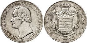Sachsen-Coburg-Gotha. 
Ernst II. 1844-1893. Taler 1846. AKS&nbsp; 100, Th.&nbsp; 364, J.&nbsp; 282. . 

ss