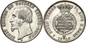 Sachsen-Coburg-Gotha. 
Ernst II. 1844-1893. 1/6 Taler 1848. AKS&nbsp; 105, J.&nbsp; 284. . 

vz-