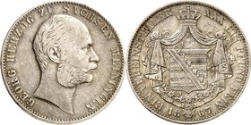 Sachsen-Meiningen. 
Georg II. 1866-1914. Vereinstaler 1867. AKS&nbsp; 219, J.&nbsp; 451, Th.&nbsp; 380. . 

ss