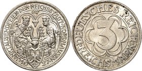 WEIMARER REPUBLIK. 
GEDENKMÜNZEN. 
3 Reichsmark 1927A Nordhausen. J.&nbsp; 327. . 

vz-St