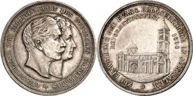 ALTDEUTSCHE LÄNDER und ADEL, 1806-1918. 
PREUSSEN Kgr.. 
Wilhelm II. 1888-1918. Medaille 1898 (o. Sign.) "Gedenkthaler" a. d. Palästinafahrt und die...