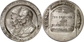 ALTDEUTSCHE LÄNDER und ADEL, 1806-1918. 
PREUSSEN Kgr.. 
Wilhelm II. 1888-1918. 2 Medaillen 1906 (o. Sign., v.Torff b. Werner & Söhne) a. d. Silberh...