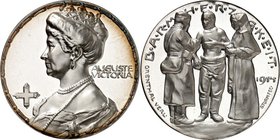 ALTDEUTSCHE LÄNDER und ADEL, 1806-1918. 
PREUSSEN Kgr.. 
Auguste Viktoria 1888-1918. Medaille 1914 (v. Sturm, b. Grünthal) Gala-Brb. n.l. / BARMHERZ...