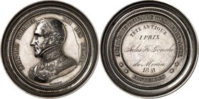 EUROPA. 
BELGIEN. 
Leopold I. 1831-1865. Preismedaille (1. Preis) 1841 (v. Braemt) d. Kgl. Akademie d. Bildenden Künste in Brüssel. Brb. d. Königs i...