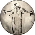 EUROPA. 
ITALIEN-Kirchenstaat. 
Johannes XXIII. 1958-1963. Poln. Gussmedaillon o.J. (1969) (o. Sign., v. Ryszard Stryjecki). PACEM IN TERRIS - Stehe...
