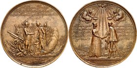 EUROPA. 
NIEDERLANDE. 
Willem II. von Nassau-Oranien 1647-1650. Medaille 1641 (v. J. Blum) a. s. Vermählung mit Maria von England. Das Brautpaar in ...