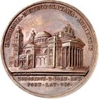 EUROPA. 
UNGARN - Städte. 
ERLAU. Medaille 1837 (v. J.D. Böhm) a. d. Weihe der Kathedrale von Erlau. Perspekt. Ansicht der Kathedrale / 7 Z. Widmung...