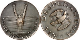 MEDIZIN u. SOZIALWESEN Slg. Dr. Bösing III. 
KATASTROPHEN UND RETTUNGSWESEN. 
HOCHWASSERHILFE. NIEDERLANDE. Spendenmedaille 1953 (v.&nbsp;L.O. Wenck...