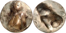 MEDIZIN u. SOZIALWESEN Slg. Dr. Bösing III. 
BIOLOGISCHES UND PHYSIOLOGISCHES. 
EROTIKA. Medaille 1986 (v. P.-G. Güttler) Weiblicher Akt, "Erschrock...