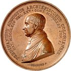 MEDIZIN u. SOZIALWESEN Slg. Dr. Bösing III. 
ERKRANKUNGEN UND GENESUNG. 
Medaille 1833 \fbidis\ltrpar (v. Francke) a. d. Genesung des Kölner Erzbisc...