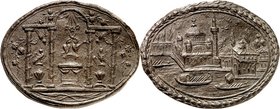 FREUNDSCHAFT, LIEBE, EHE. 
LIEBE. 
Gemmenförmiges Kleinrelief o.J. (18. Jh.?) (o. Sign.) 2 von einem Pfeil durchbohrte Herzen auf einem Sockel bzw. ...