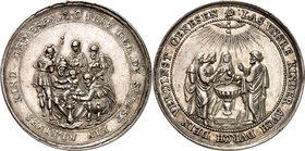 RELIGION UND ETHIK. 
TAUFE. 
Deutsche Gebiete. Medaille o.J. (o.Sign., v. Kittel). Beschneidung Christi / Taufszene. Ag-37mm. Slg.Fassb.&nbsp; 52, M...
