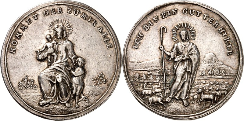 RELIGION UND ETHIK. 
TAUFE. 
Deutsche Gebiete. Medaille o.J. (18. Jh.) \fbidis...