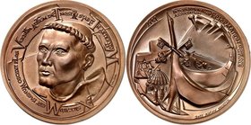 RELIGION UND ETHIK. 
REFORMATION. 
Weitere Medaillen auf Martin Luther *1483 Eisleben +1546 ebd. Medaille 2011 (v.&nbsp;V.Huster) a. d. Internat. As...