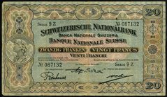 SCHWEIZ. 
20 Franken 29.9.1927. Pi. 39e. . 

III