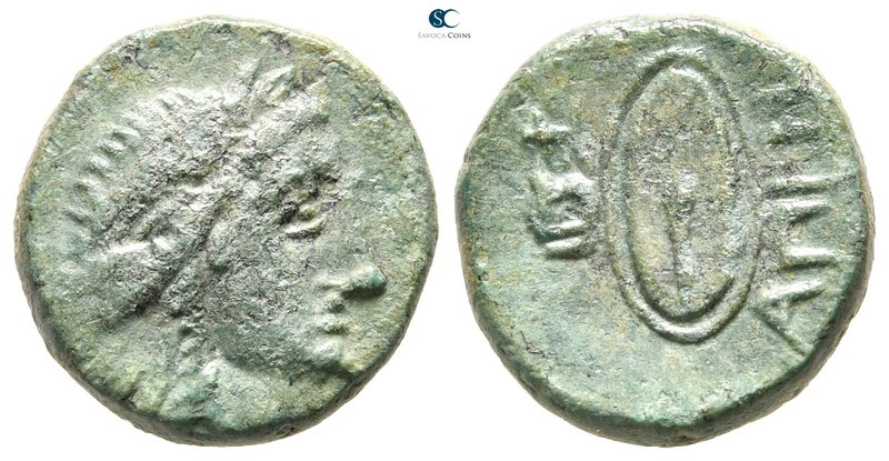 Thrace. Apros circa 250-210 BC. 
Bronze Æ

17 mm., 4,29 g.

Laureate head o...