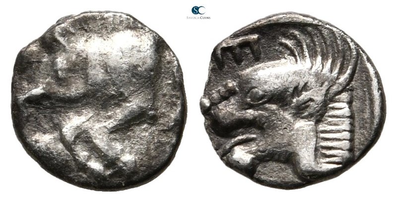 Mysia. Kyzikos circa 480-400 BC. 
Tritartemorion AR

9 mm., 0,45 g.

Forepa...