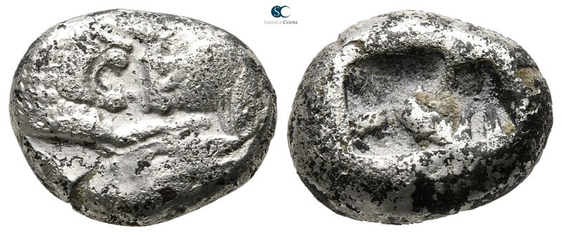 Kings of Lydia. Sardeis. Kroisos 560-546 BC. 
Siglos AR

16 mm., 4,21 g.

C...