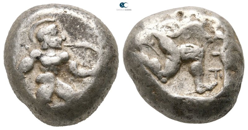 Pamphylia. Aspendos circa 465-430 BC. 
Stater AR

19 mm., 10,90 g.

Warrior...