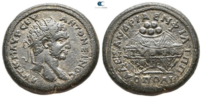 Thrace. Philippopolis. Caracalla AD 198-217. Alexandrian Pythian Games issue
Br...