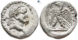 Seleucis and Pieria. Antioch. Vespasian AD 69-79. Dated "Holy Year" 2=AD 69/70. Tetradrachm AR