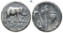 The Caesarians. Julius Caesar 49-48 BC. Struck April-August 49 BC. Military mint travelling with Caesar. Denarius AR