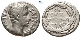 Augustus 27 BC-AD 14. Uncertain Spanish mint (Colonia Patricia?). Denarius AR