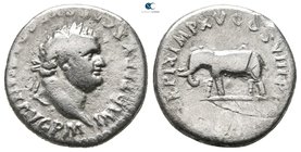 Titus AD 79-81. Struck AD January-June 80. Rome. Denarius AR