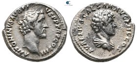 Antoninus Pius with Marcus Aurelius, as Caesar AD 138-161. Rome. Denarius AR