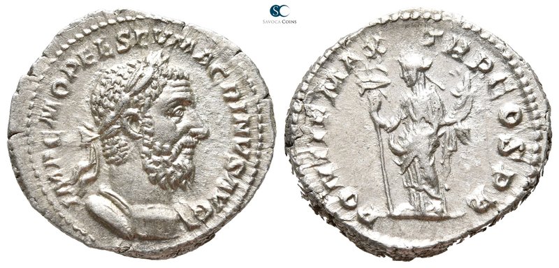 Macrinus AD 217-218. Rome
Denarius AR

21 mm., 2,73 g.

IMP C M OPEL SEV MA...