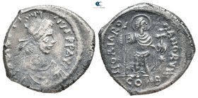 Justin II AD 565-578. Struck AD 565-578. Constantinople. Miliaresion (or Double Siliqua) AR