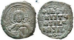 Basil II Bulgaroktonos, with Constantine VIII AD 976-1025. Class 2. Constantinople. Anonymous follis Æ
