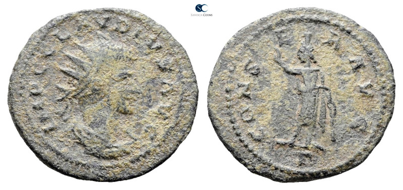 Claudius II (Gothicus) AD 268-270. Antioch Billon Antoninianus  22 mm, 3,20 g...