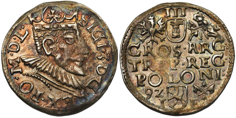 Zygmunt III Waza, Trojak Poznań 1592

Odmiana z wydłużoną twarzą króla, data n...