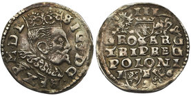 Zygmunt III Waza, Trojak Lublin 1596 

Odmiana ze skróconą datą, przedzieloną lwem z hakiem. 

Grade: VF/VF+ 
Literature: Iger L.96.5.a