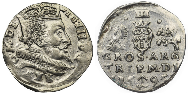 Zygmunt III Waza, Trojak Wilno 1595

Ładny, połyskowy egzemplarz. Niedobity. ...