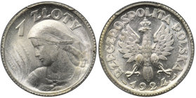 Kobieta i kłosy 1 złoty 1924 - PCGS MS62

Bardzo ładny egzemplarz, świeży, z mocnym blaskiem.&nbsp;
Piękna prezencja.&nbsp; 

Grade: PCGS MS62 
...