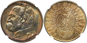 Piłsudski 10 złotych 1934 - Strzelecki - NGC MS61

Rzadki rocznik. 
Połyskowy egzemplarz w ciemnej, kolorowej patynie.&nbsp; 

Grade: NGC MS61 
...