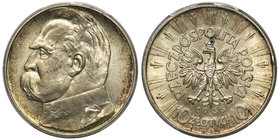 Piłsudski 10 złotych 1935 - PCGS MS63

Menniczy egzemplarz z delikatną patyną.&nbsp;
Piękna prezencja.&nbsp; 

Grade: NGC MS63 
Literature: Parc...