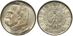 Piłsudski 10 złotych 1937 - NGC MS61

Mennicza sztuka w delikatnej patynie.&nbsp; 

Grade: NGC MS61 
Literature: Parchimowicz 124d