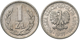 1 złoty 1957 - najrzadszy rocznik

Najrzadszy, poszukiwany rocznik.&nbsp; 

Grade: XF- 
Literature: Parchimowicz 213a