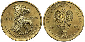 2 złote 1996 - Zygmunt II August

Bardzo ładny egzemplarz. 

Grade: UNC-