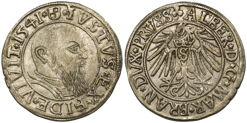 Prusy, Albrecht Hohenzollern, Grosz Królewiec 1541

Ładny, z wyraźnym blaskiem...