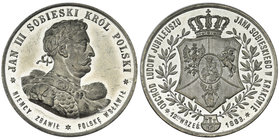 Jan III Sobieski, Niemcy zbawił, Polskę wławił (cynk)

Medal na 200. lecie Odsieczy Wiedeńskiej 1883.

Bardzo ładnie zachowany z pełnym lustrem. C...