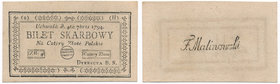 4 złote 1794 (2)(H) - Kolekcja Lucow

Pięknie zachowany. Prawy, górny narożnik śladowo zaokrąglony. Papier czysty z mocno kontrastowym czarnym druki...